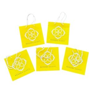 Kendra Scott 5 Yellow Shopping Bags Packaging Set